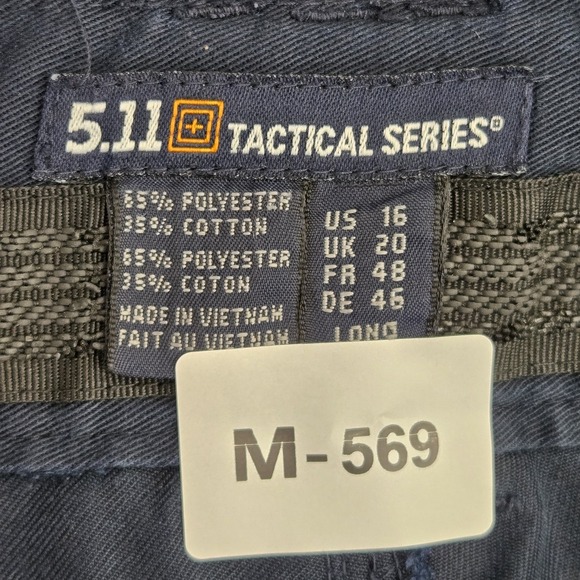 5.11 Tactical Series Women Pants 16 Blue Cargo Logo Polyester Cotton Utility - Picture 2 of 10